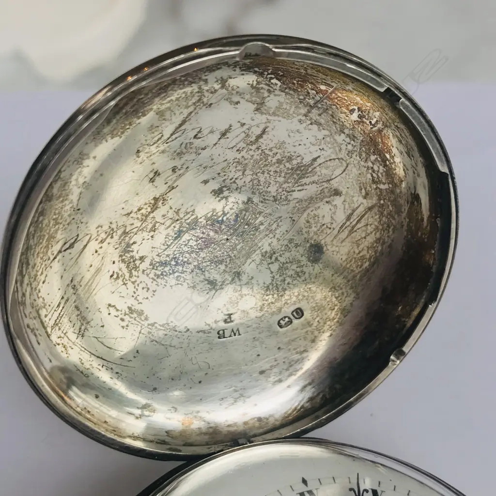 George III silver hunter pocket watch by Wm. Phillips, Arundel, number 15026 Image 1++
