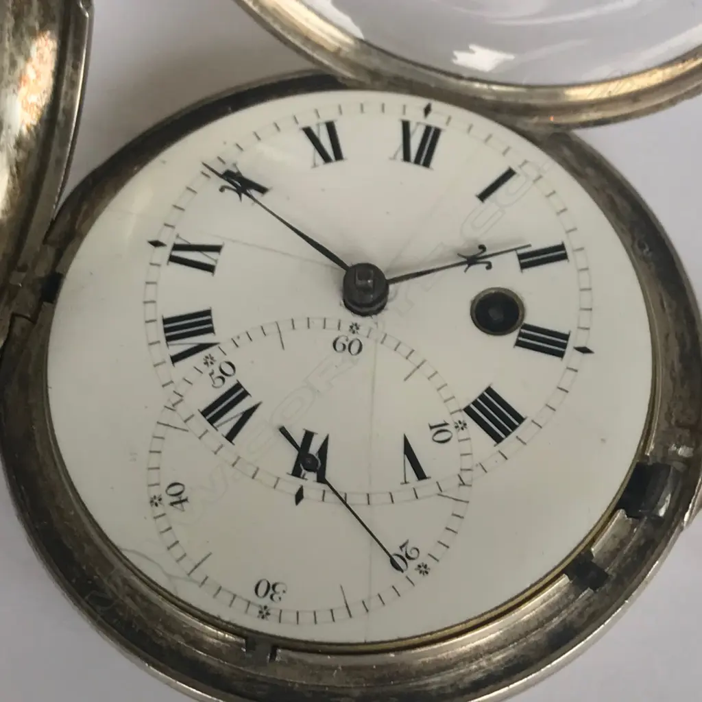 George III silver hunter pocket watch by Wm. Phillips, Arundel, number 15026 Image 1++