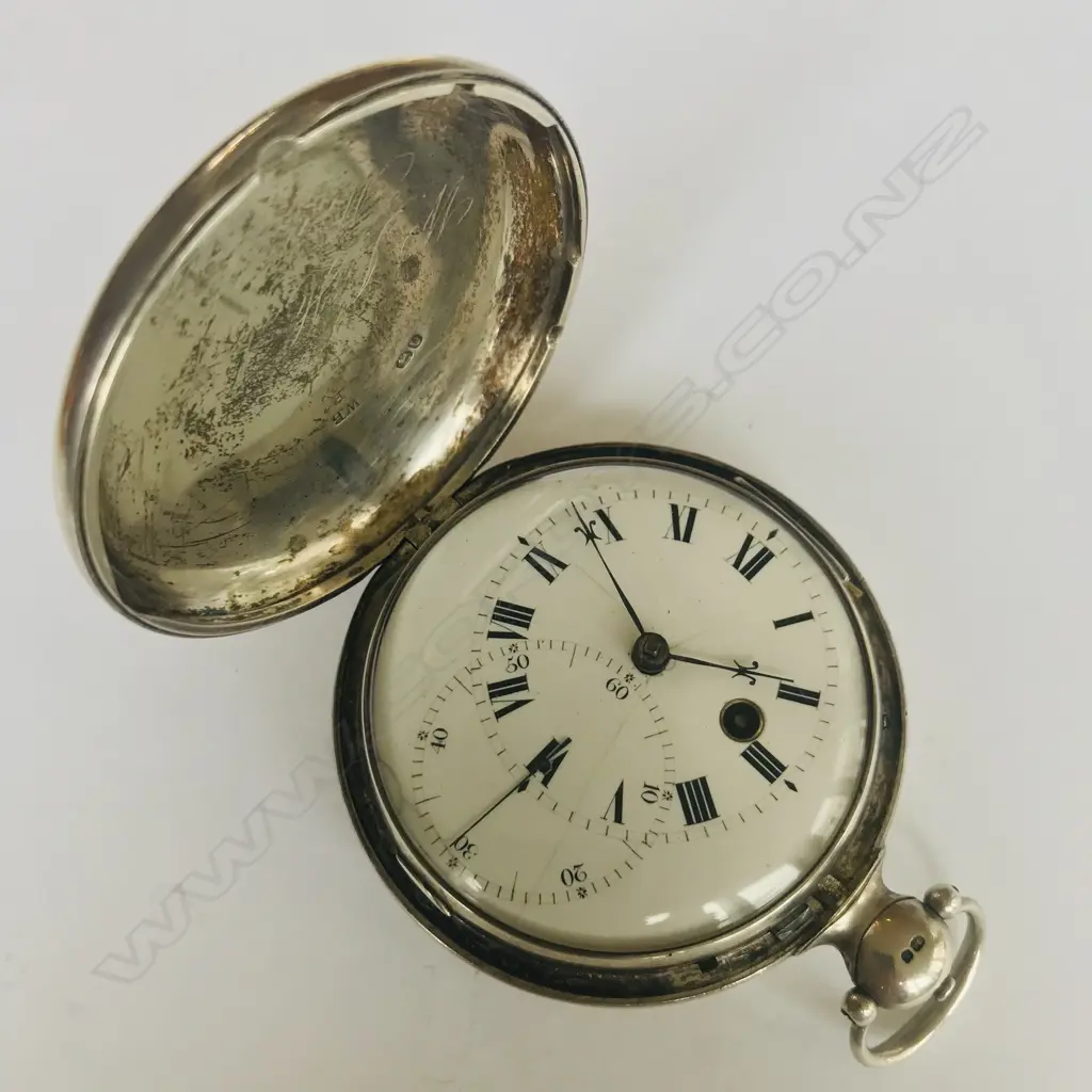 George III silver hunter pocket watch by Wm. Phillips, Arundel, number 15026 Image 1++