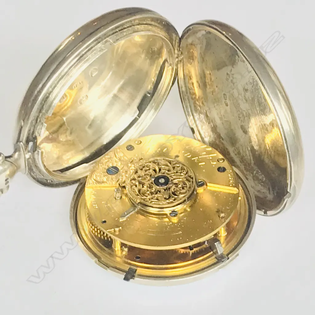 George III silver hunter pocket watch by Wm. Phillips, Arundel, number 15026 Image 1++