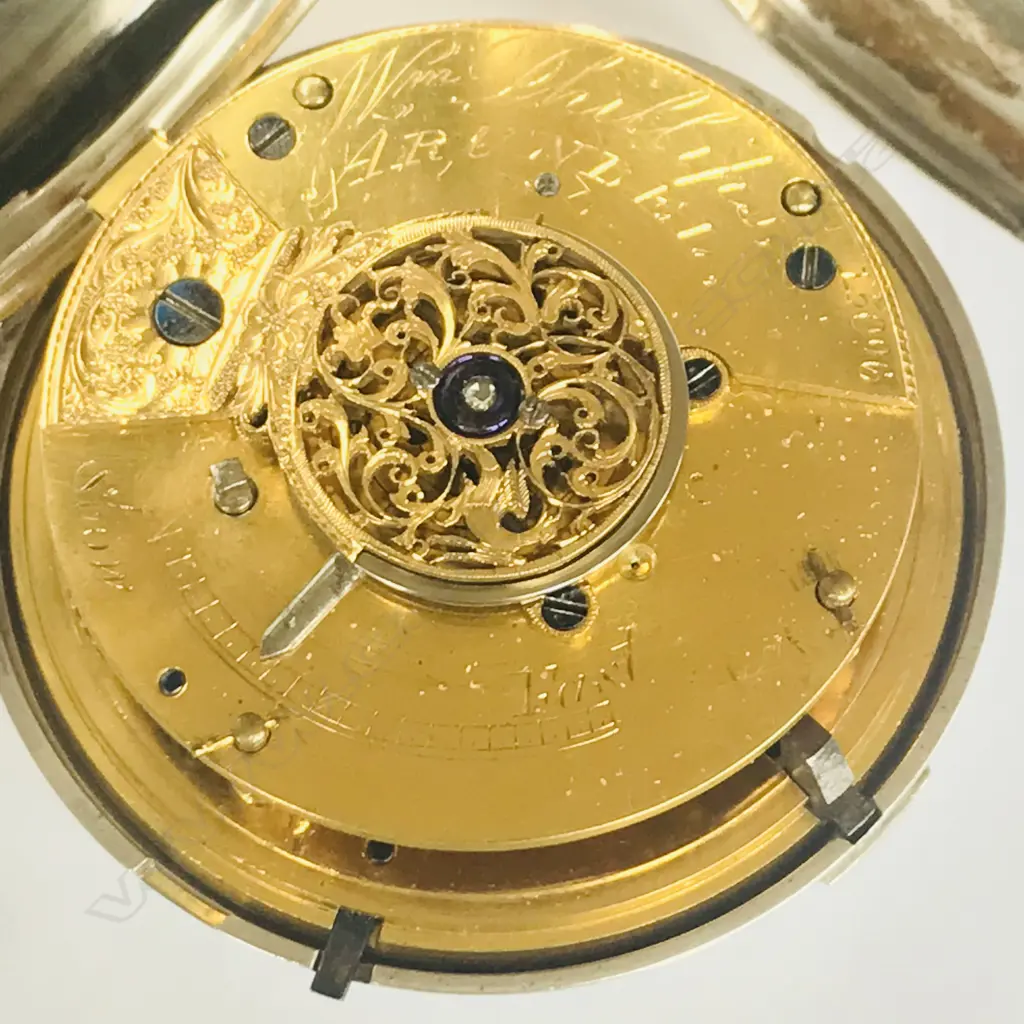 George III silver hunter pocket watch by Wm. Phillips, Arundel, number 15026 Image 1++