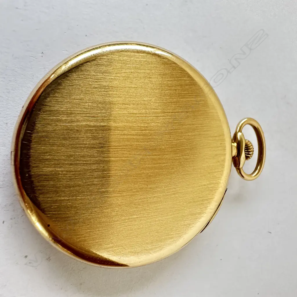 18ct Gold slim dress style Pocket Watch , with movement by Patek Philippe & Co for Black, Starr & Frost, Gorham. Number 809036. Image 1++