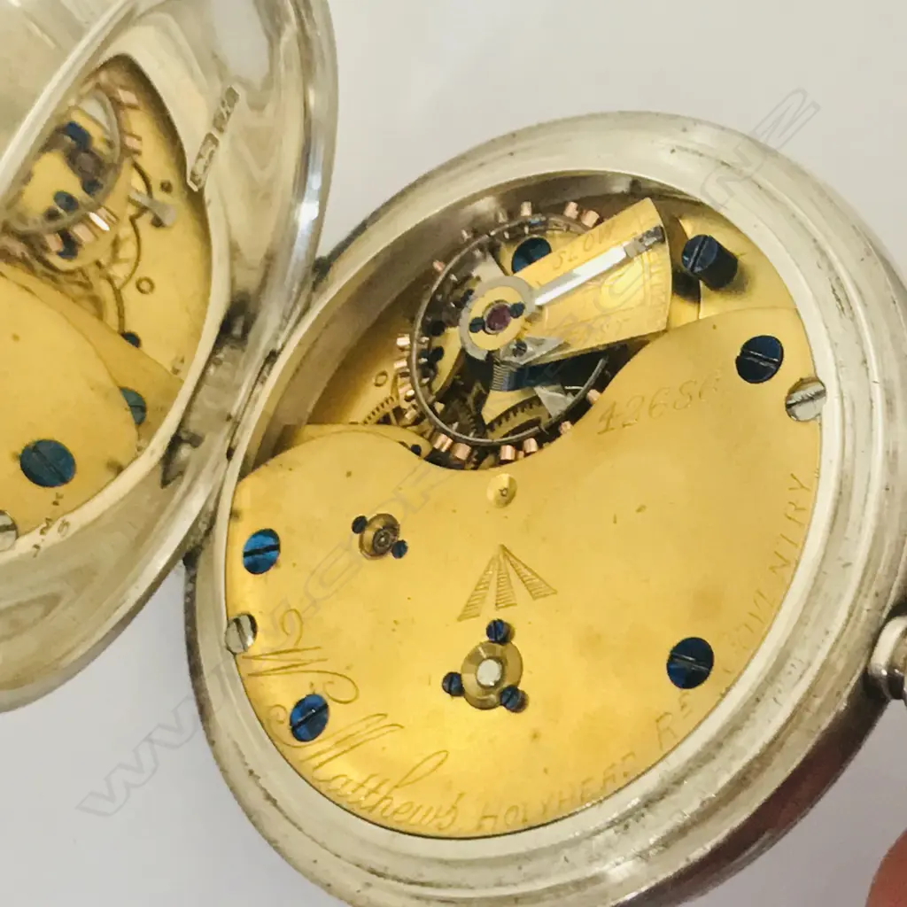 WW1 silver open face deck watch by W. Matthews for the Royal Navy, Image 1++