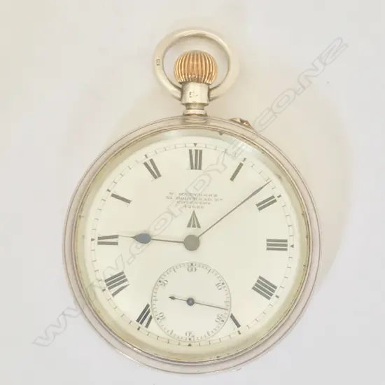 WW1 silver open face deck watch by W. Matthews for the Royal Navy,