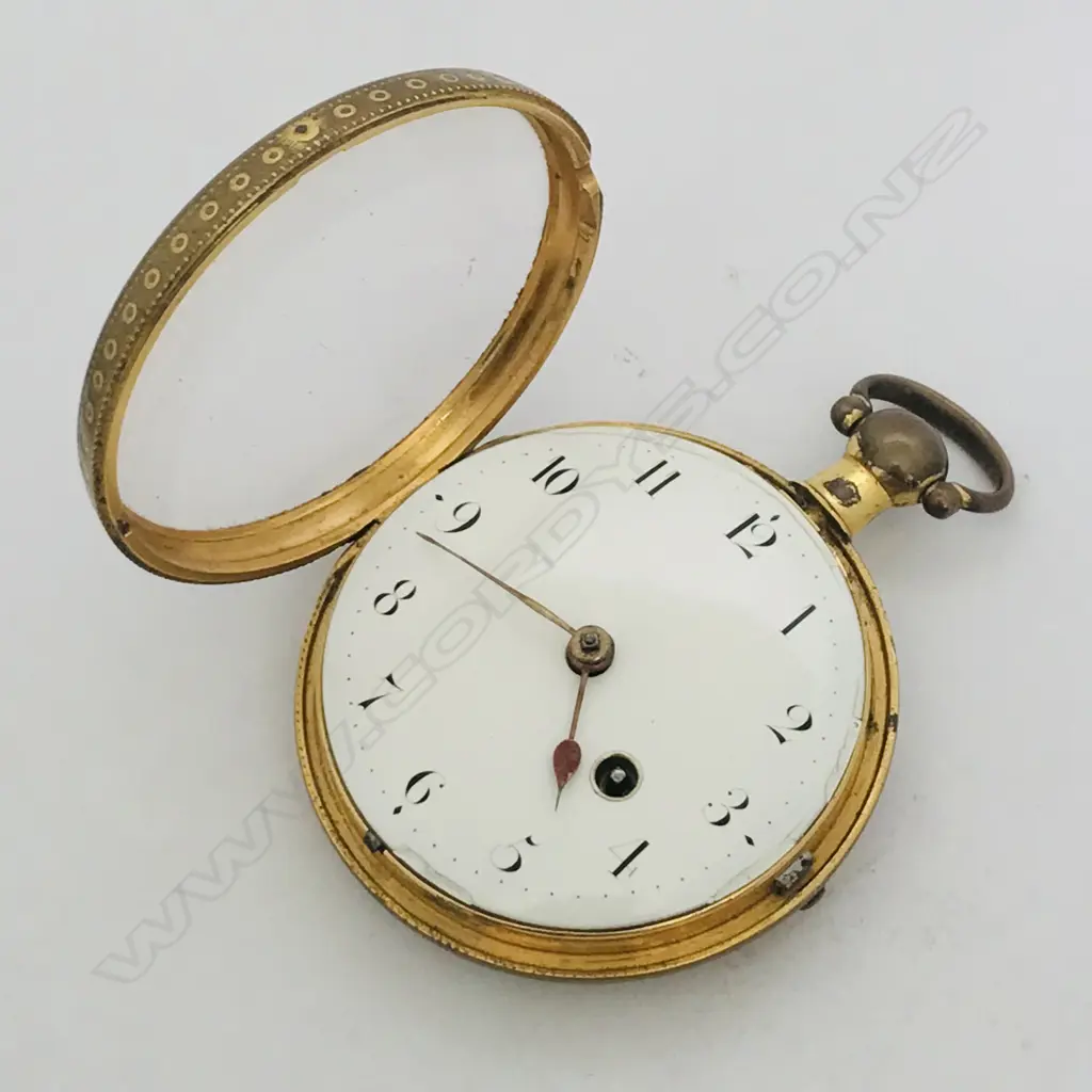 Shagreen pair cased pocket watch - by D.D. Neveren, London, Image 1++