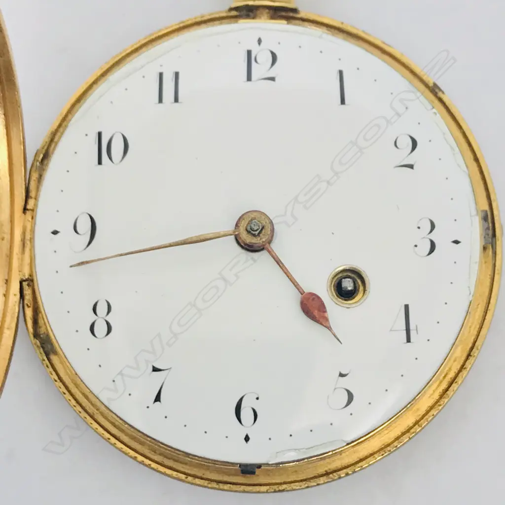 Shagreen pair cased pocket watch - by D.D. Neveren, London, Image 1++