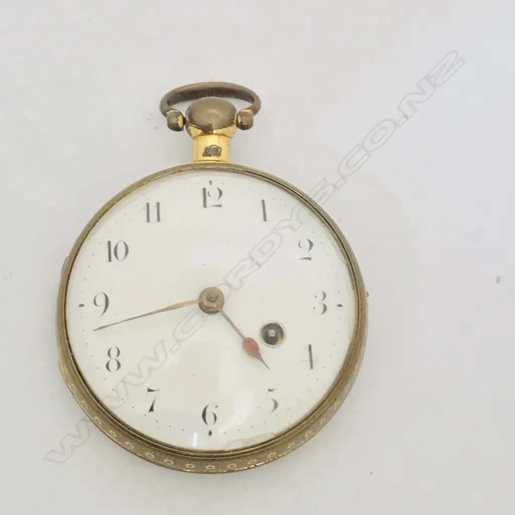 Shagreen pair cased pocket watch - by D.D. Neveren, London, Image 1++
