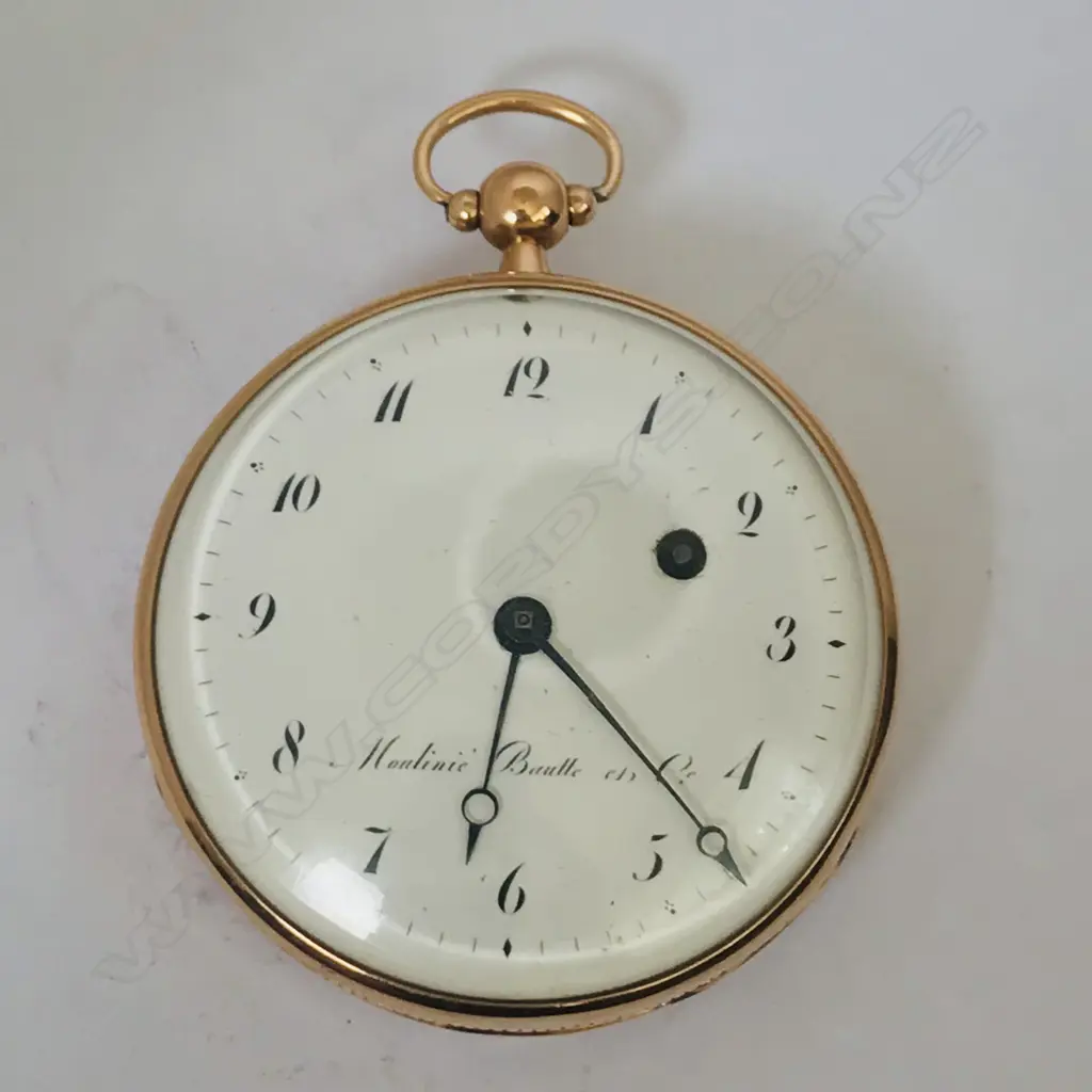 18ct gold open face pocket watch signed to the dial ‘Moulinié, Bautte & Cie’, Image 1++