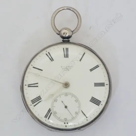 Victorian silver open face, dress style pocket watch by E. J Dent, London, number 7242,