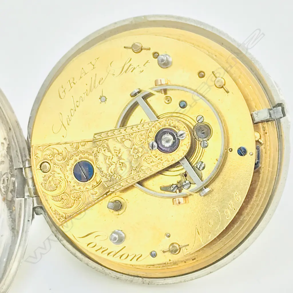 Good pair case pocket watch with Earnshaw's detent escapement, by Gray, Sackville Str.t, London, number 976. Image 1++