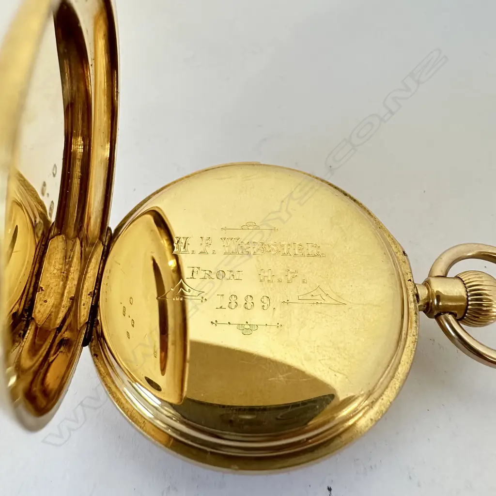 18ct gold half hunter, keyless, quarter repeater, pocket watch by Charles Frodsham & Co, number 07799. Image 1++