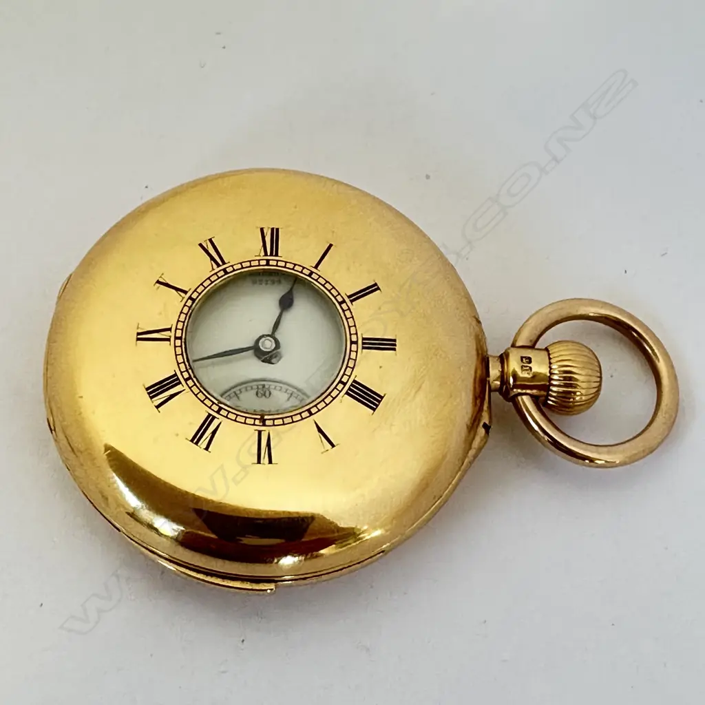 18ct gold half hunter, keyless, quarter repeater, pocket watch by Charles Frodsham & Co, number 07799. Image 1++