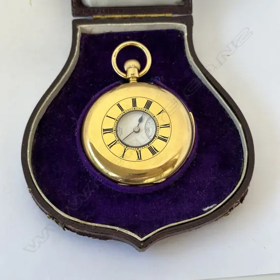 High calibre minute repeater, 18ct gold half hunter pocket watch by Dent, London, number 43065.