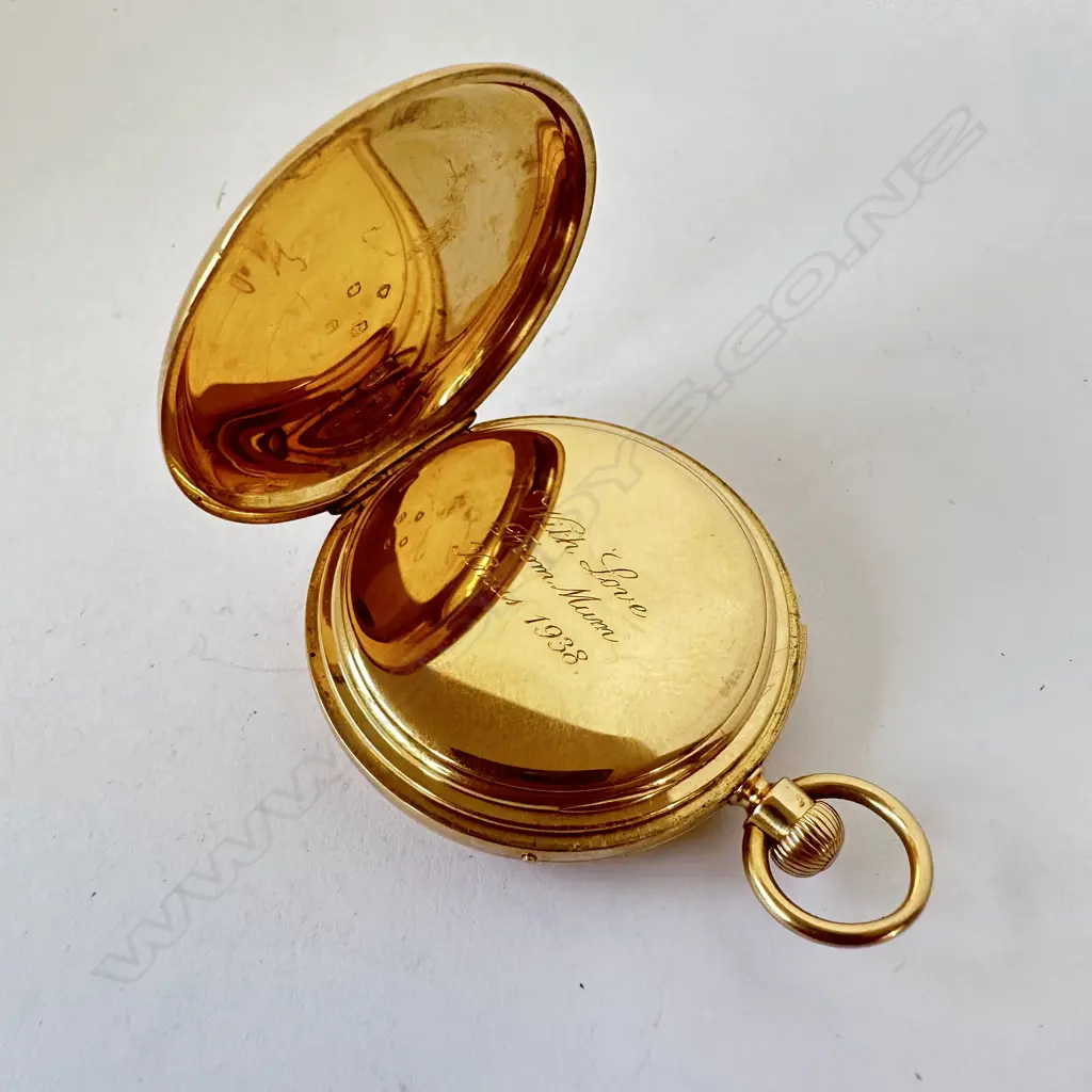 Rare 18ct gold hunter, quarter repeater pocket watch, with movement by Nicole & Capt for Hunt & Roskell, Image 1++