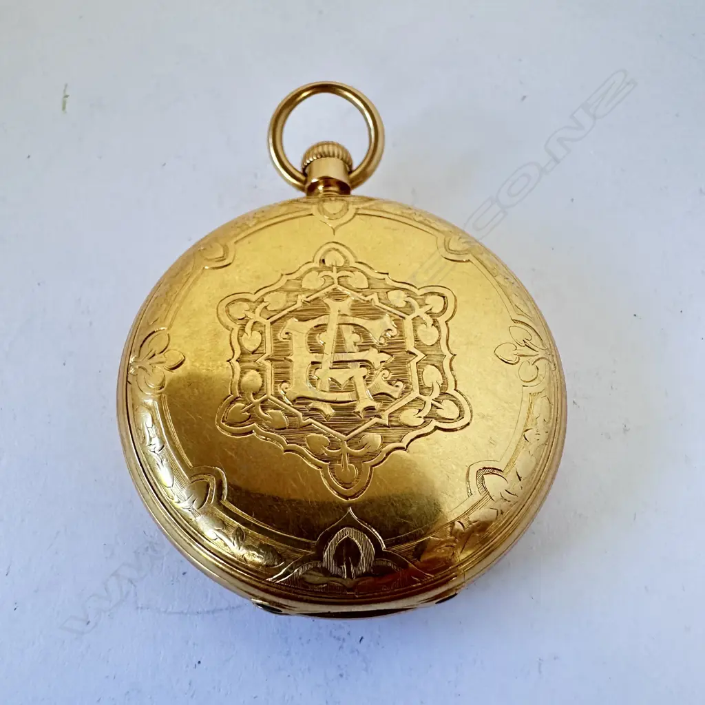 Rare 18ct gold hunter, quarter repeater pocket watch, with movement by Nicole & Capt for Hunt & Roskell, Image 1++