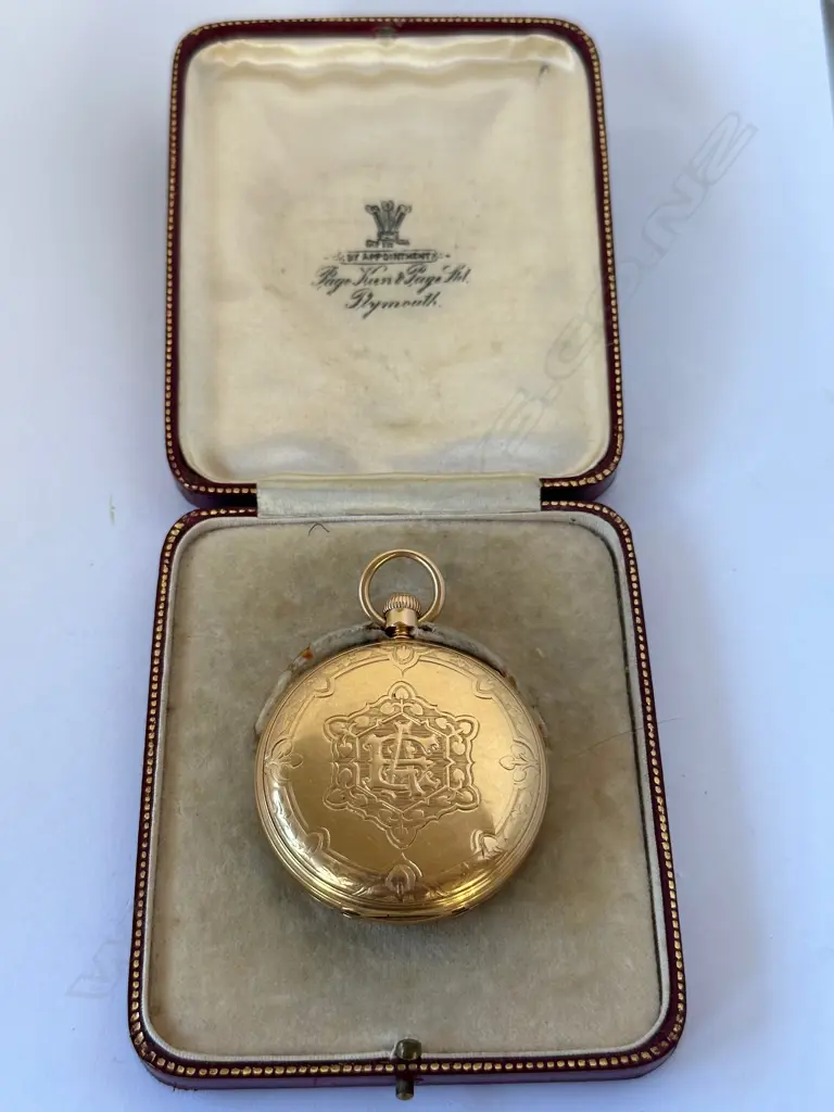 Rare 18ct gold hunter, quarter repeater pocket watch, with movement by Nicole & Capt for Hunt & Roskell, Image 1++