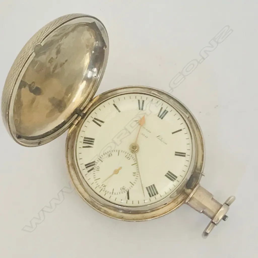 George III silver hunter pocket watch, by Barwise, London, number 3341, Image 1++