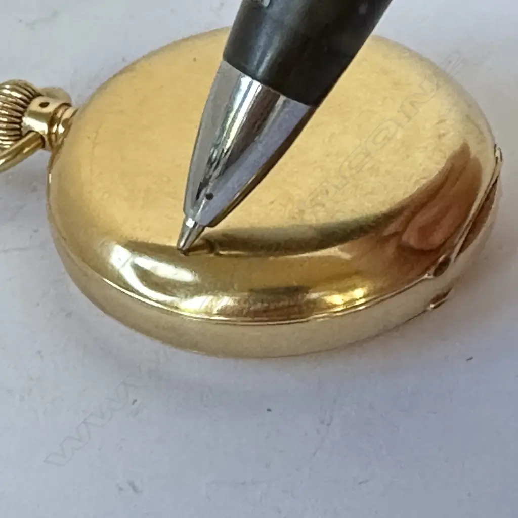 18ct gold hunter chronograph pocket watch by J.W. Benson, number 266755 Image 1++