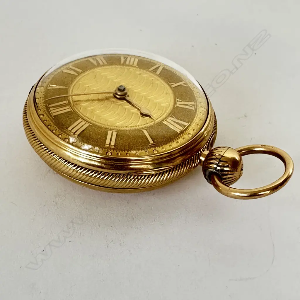 18ct gold Regency period, open face, pocket watch by Robert Roskell, Liverpool, number 28869. Image 1++