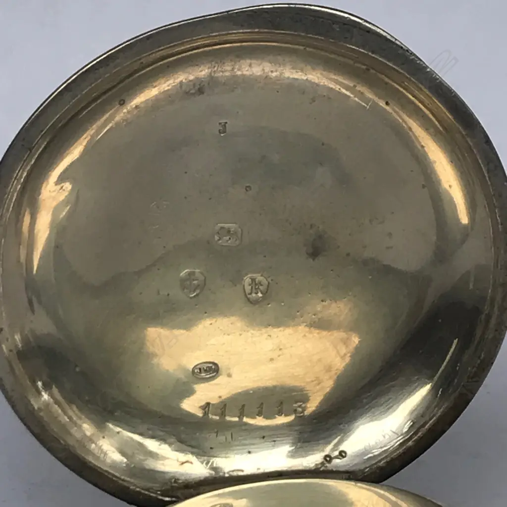 Edwardian silver hunter cased centre seconds chronograph pocket watch Image 1++
