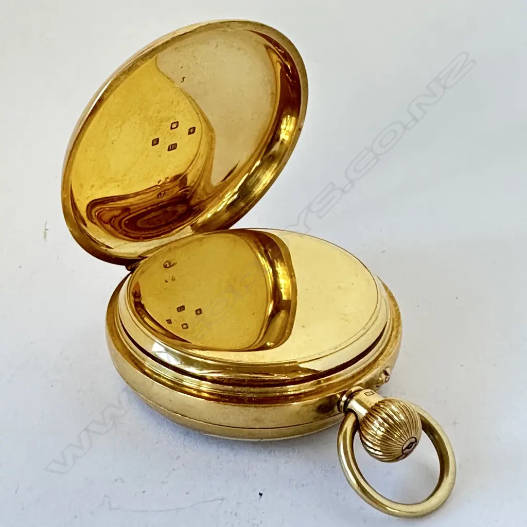 18ct gold open face, centre seconds, pocket watch by Dent, London, number 53658, Image 1++