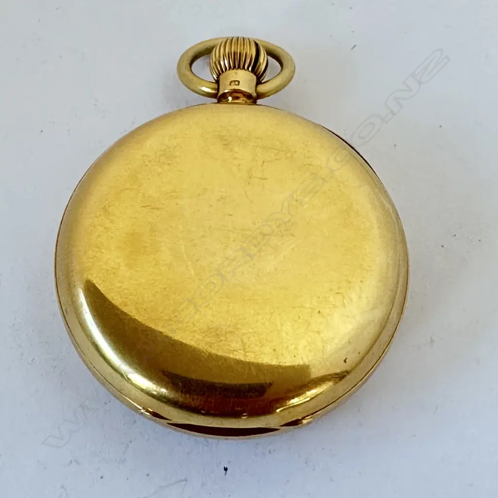 18ct gold open face, centre seconds, pocket watch by Dent, London, number 53658, Image 1++