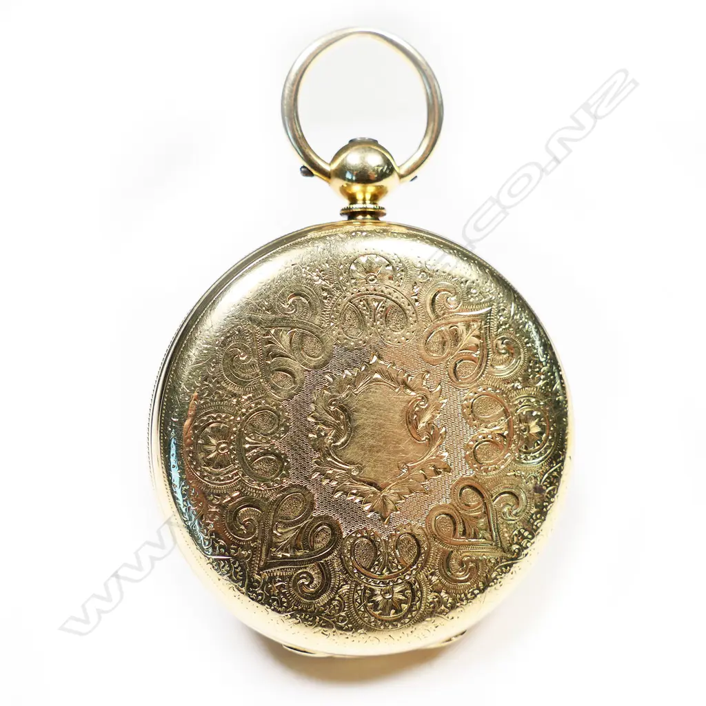 William Bent 18ct gold open face pocket watch, Image 1++