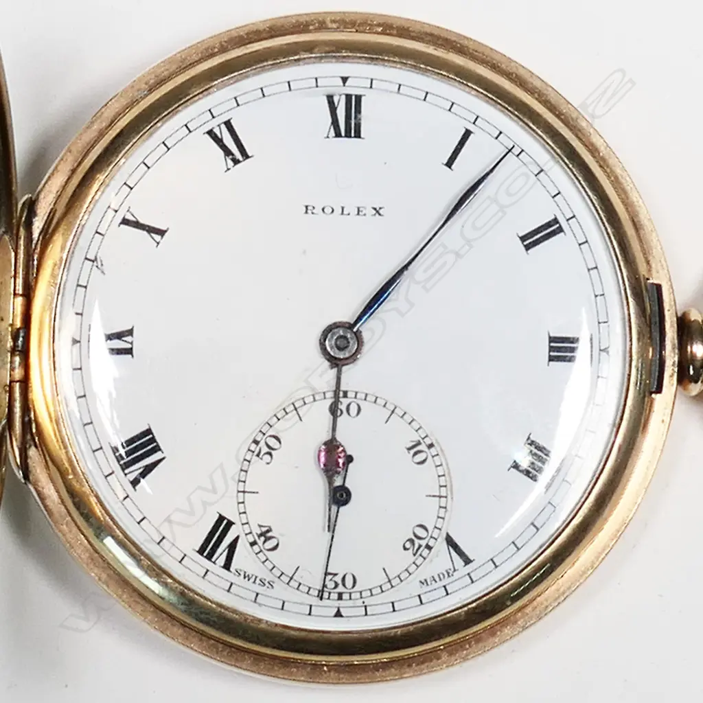 A 9ct gold Rolex hunter pocket watch, Image 1++