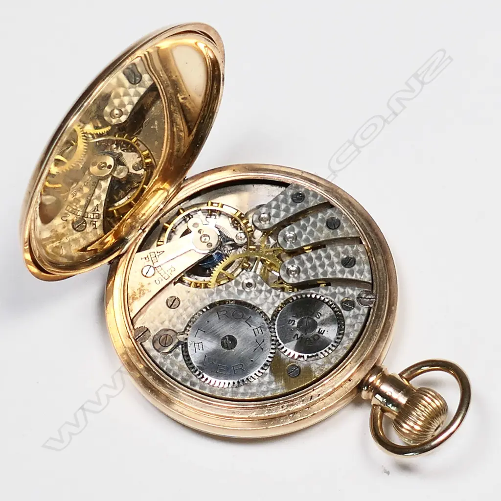 A 9ct gold Rolex hunter pocket watch, Image 1++