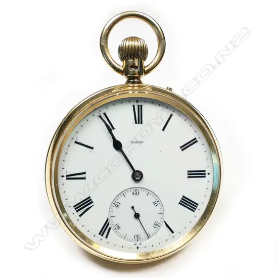 An 18ct Usher & Cole open face pocket watch,