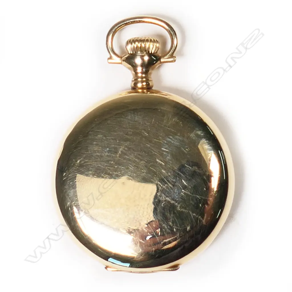A 14ct gold ladies Waltham hunter pocket watch, Image 1++