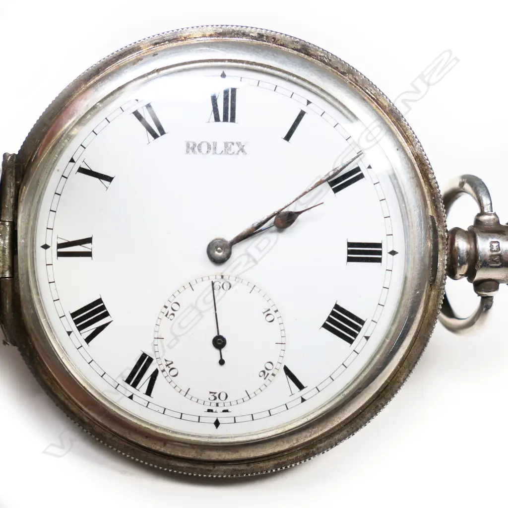 A Rolex silver hunter pocket watch, Image 1++