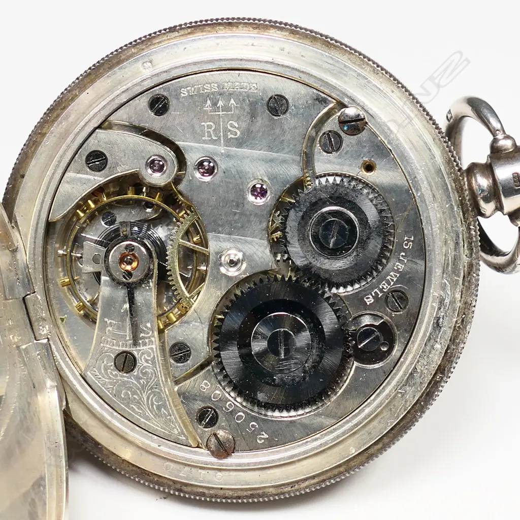 A Rolex silver hunter pocket watch, Image 1++