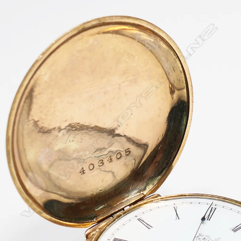 An Elgin gold plate ladies fancy hunter pocket watch, Image 1++