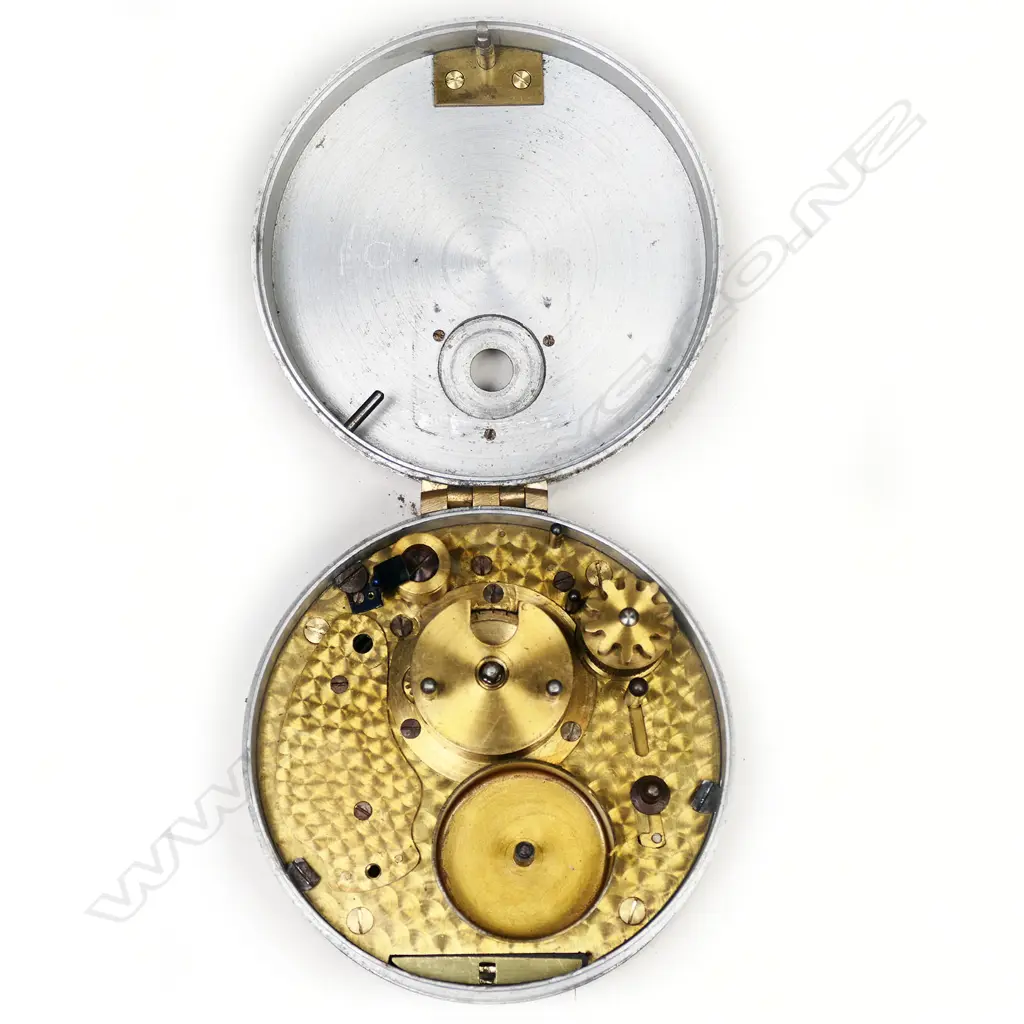 A vintage Llewellins Machine Co. Ltd. portable night watchman's clock. Image 1++
