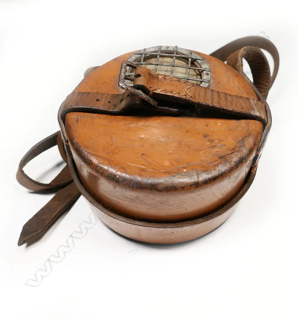 A vintage Llewellins Machine Co. Ltd. portable night watchman's clock. Image 1++