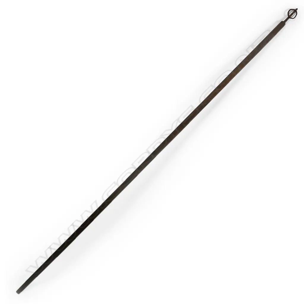 An antique long steel wine barrel dipping measure, Image 1++