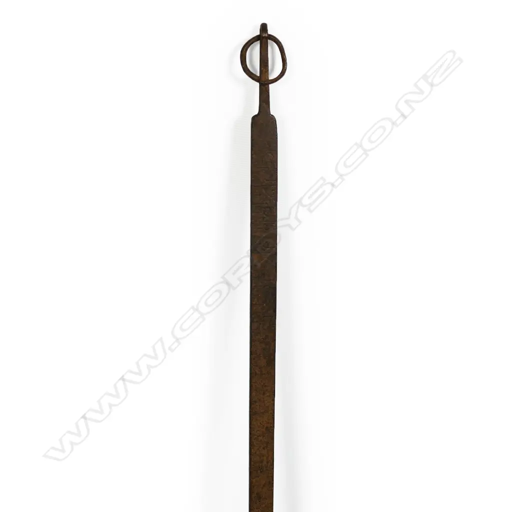 An antique long steel wine barrel dipping measure, Image 1++
