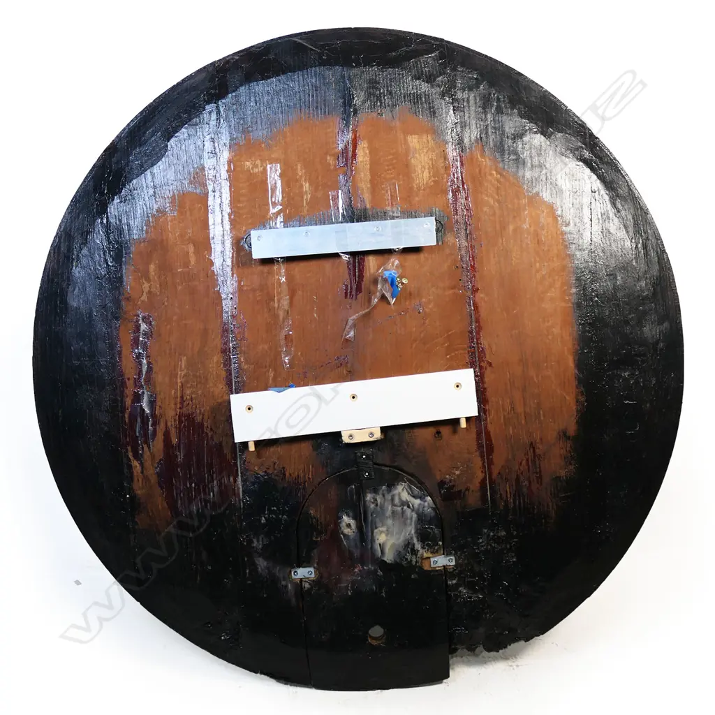 A rare 1934 German marriage celebration carved oak barrel end, Image 1++