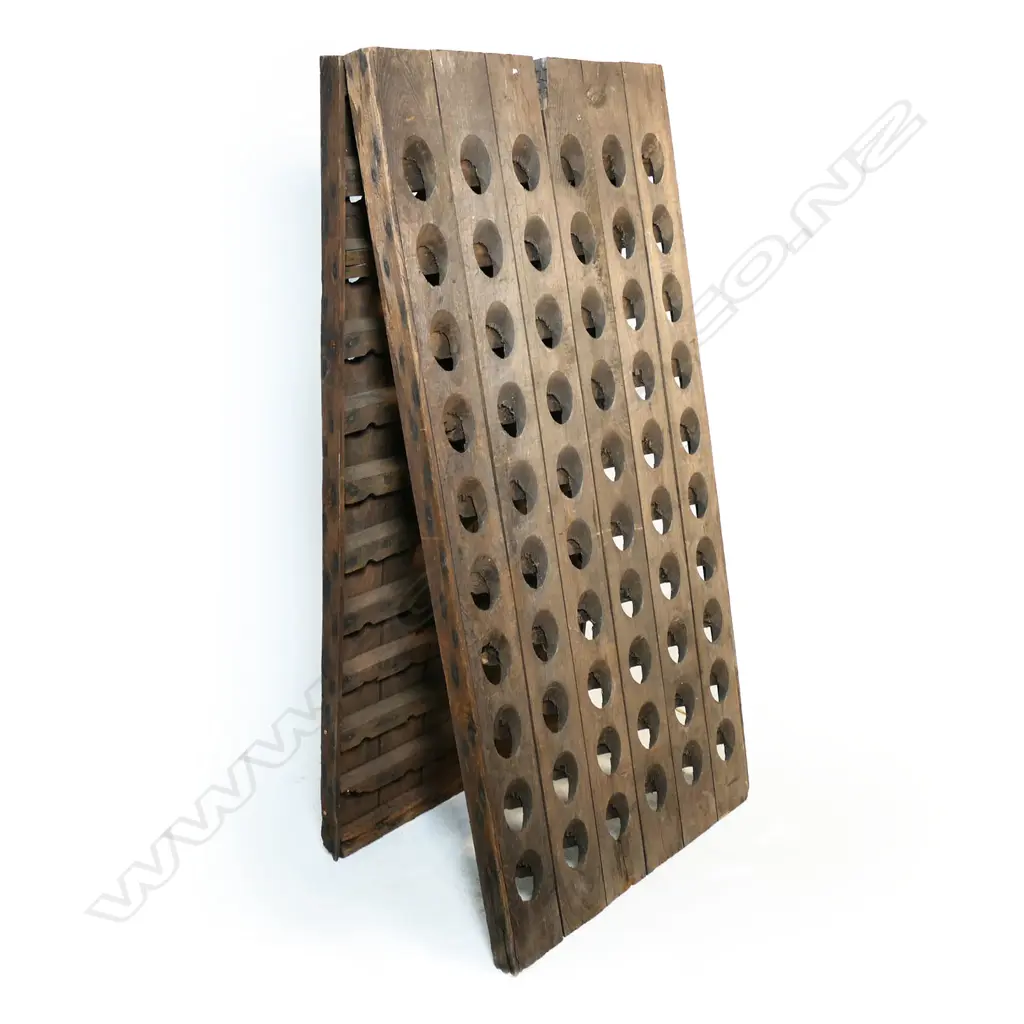 An old wooden French champagne riddling rack, Image 1++