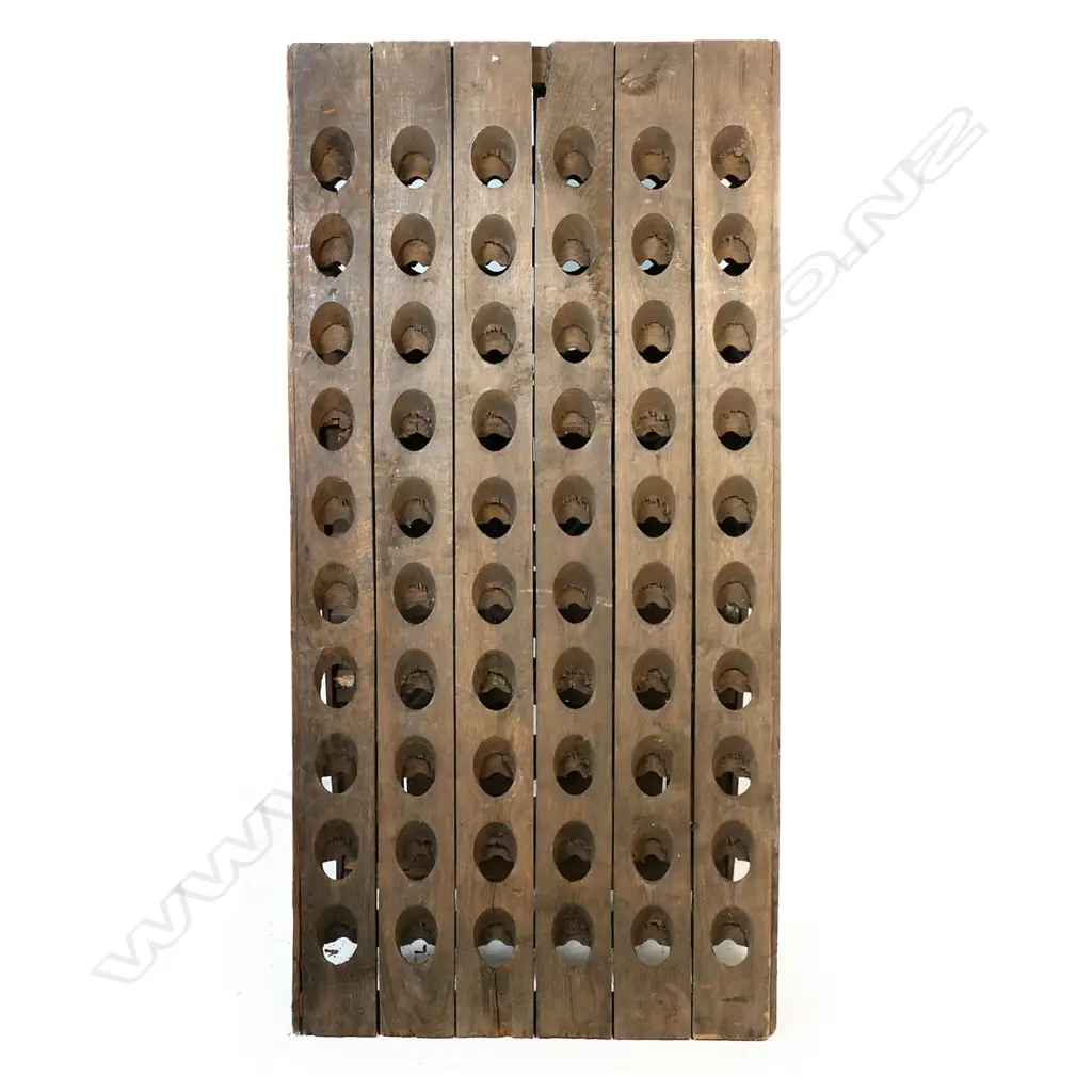 An old wooden French champagne riddling rack, Image 1++