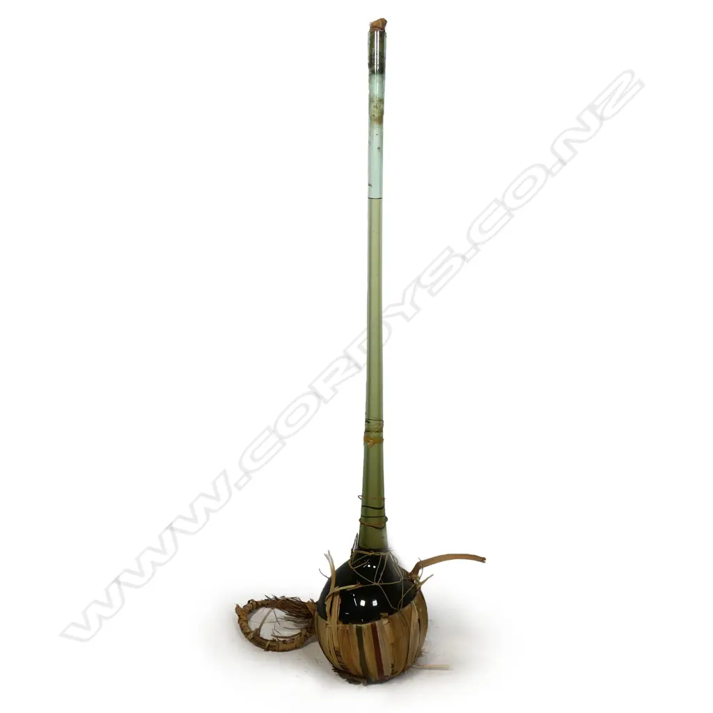 A vintage tall long neck chianti bottle, Image 1++