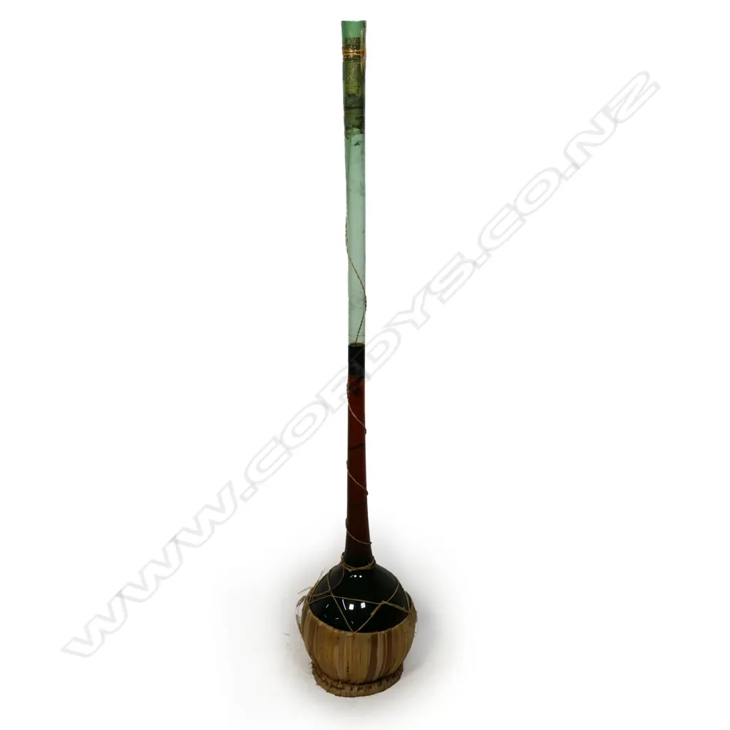 A vintage tall long neck chianti bottle, Image 1++