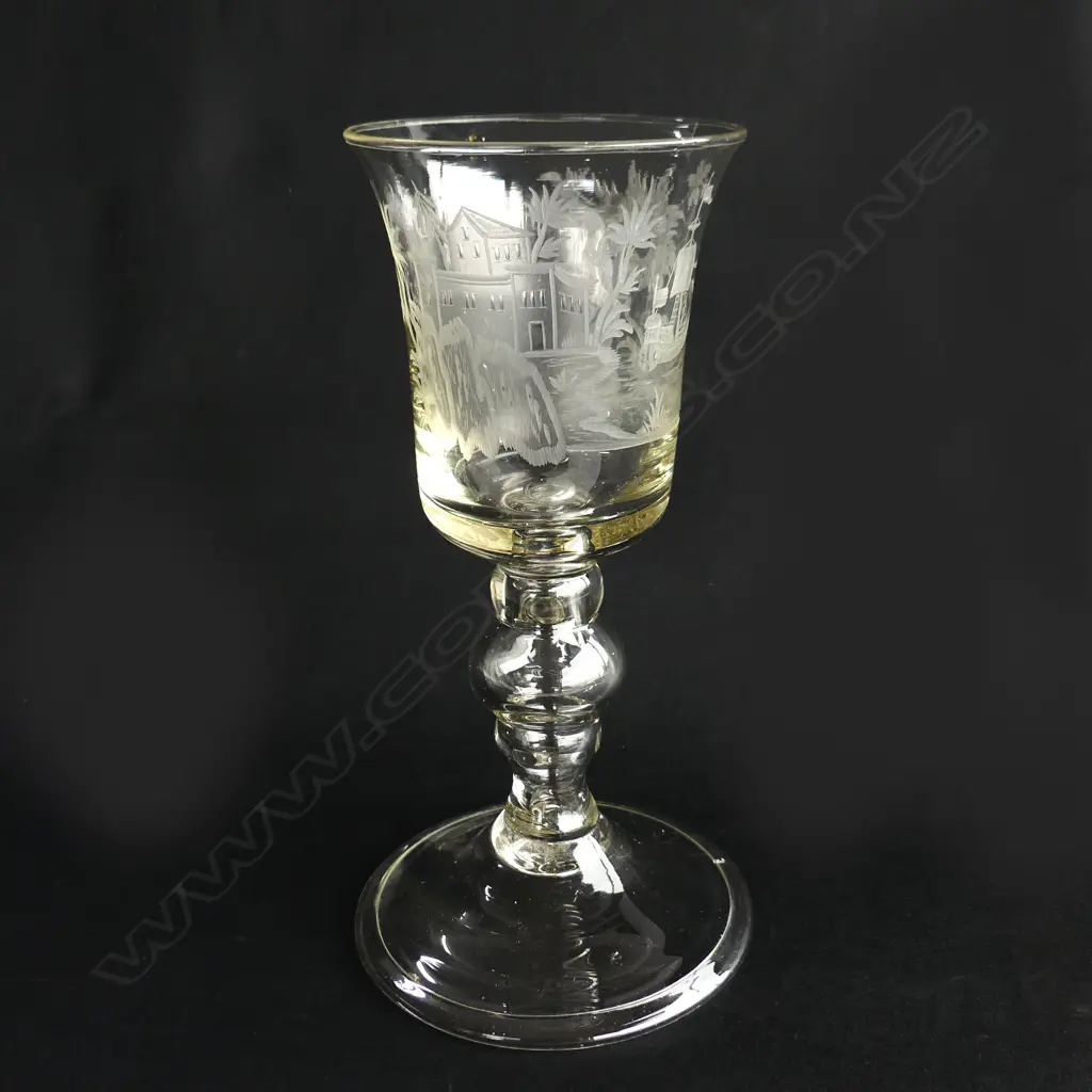 A large Dutch wine glass’ ‘Het Land Wel Vaeren’, Image 1++