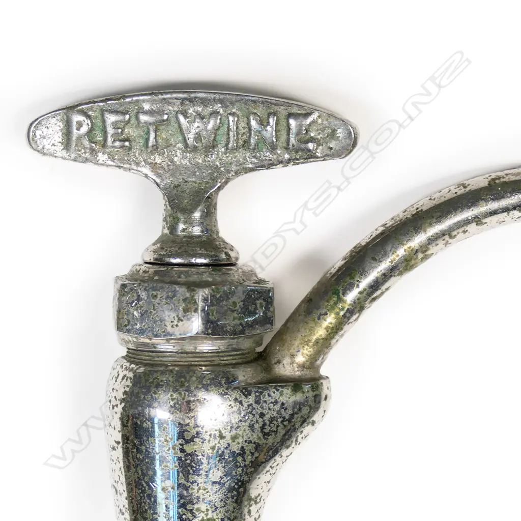 An old chromed & copper 'ret wine' dispenser tap, Image 1++