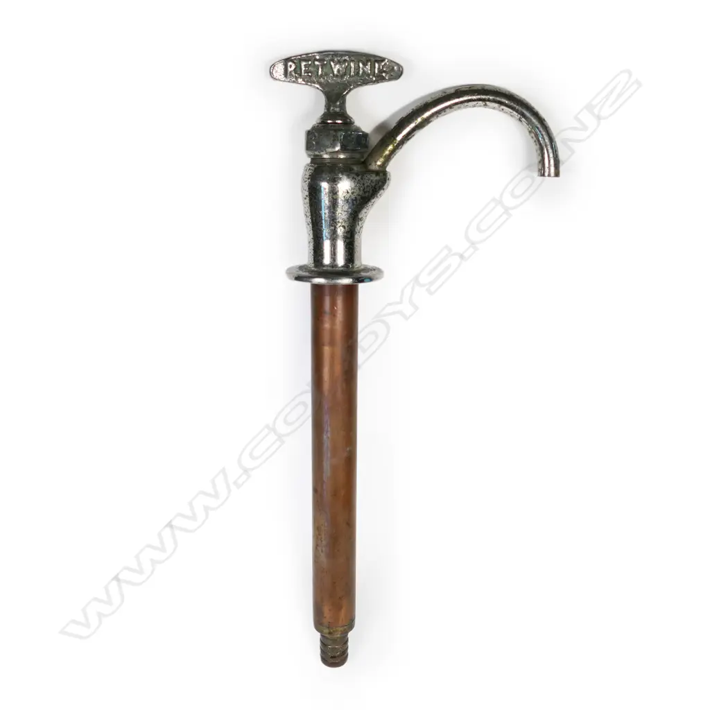 An old chromed & copper 'ret wine' dispenser tap, Image 1++