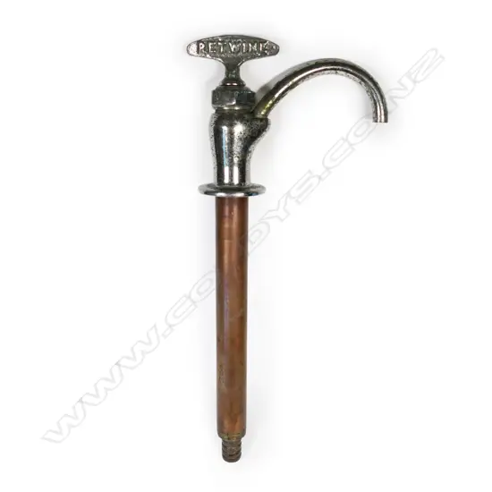 An old chromed & copper 'ret wine' dispenser tap,