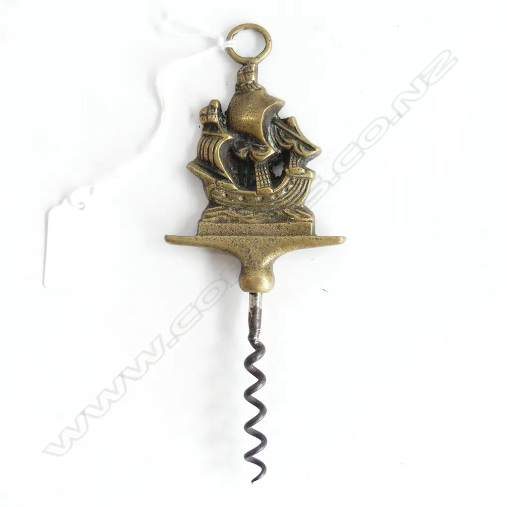 A brass sailing ship corkscrew, Image 1++