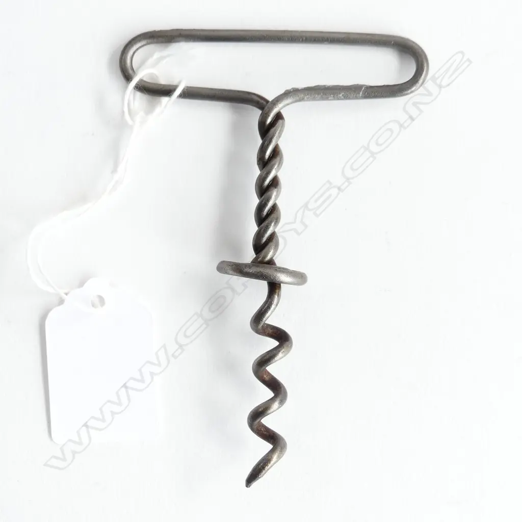 A two-piece wire William Rockwell Clough corkscrew, Image 1++