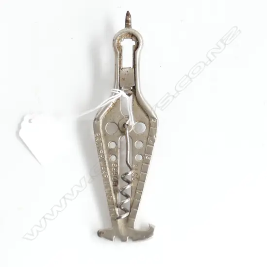 A British corkscrew combination utility tool,